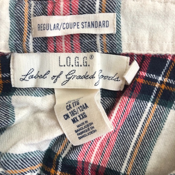 Classic Flannel shirt L.O.G.G , xxl, red/white/blk - Picture 2 of 5